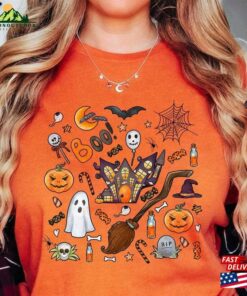 Vintage Halloween Pumpkin Ghost Shirt Funny Gift Get Spookily T-Shirt Sweatshirt
