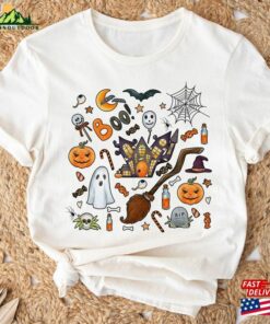 Vintage Halloween Pumpkin Ghost Shirt Funny Gift Get Spookily T-Shirt Sweatshirt