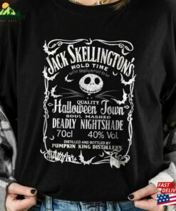 Vintage Jack Skellington Brewery Whiskey Halloween Unisex T Shirt Nightmare Before Christmas Tee Oogie Boogie Hoodie Sweatshirt 3
