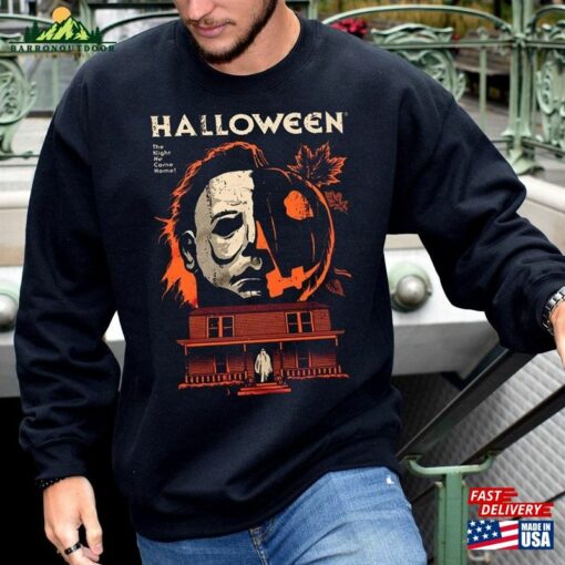 Vintage Michael Myers Halloween Crewneck Sweatshirt Pumkin Unisex Tee Classic