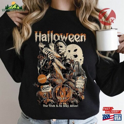 Vintage Michael Myers Halloween Crewneck Sweatshirt T-Shirt Horror Movies Tee