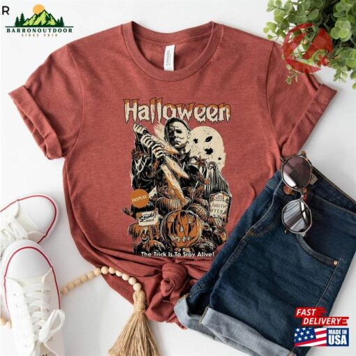 Vintage Michael Myers Halloween Crewneck Sweatshirt T-Shirt Horror Movies Tee