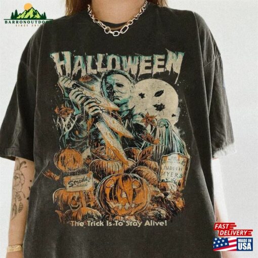 Vintage Michael Myers Halloween Crewneck Sweatshirt T-Shirt Horror Movies Tee Classic