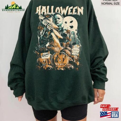 Vintage Michael Myers Halloween Crewneck Sweatshirt T-Shirt Horror Movies Tee Classic