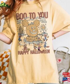 Vintage Mickey And Friends Halloween Comfort Colors Shirt Boo To You Happy Unisex Sweatshirt