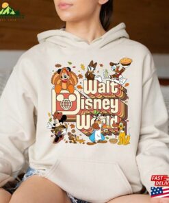 Vintage Mickey And Friends Thanksgiving T-Shirt Walt Disney World Fall T-Shirts Matching Family Hoodie Classic