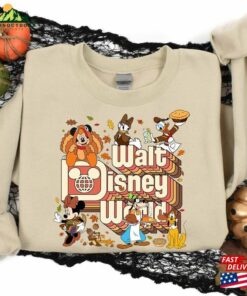 Vintage Mickey And Friends Thanksgiving T Shirt Walt Disney World Fall T Shirts Matching Family Hoodie Classic 3