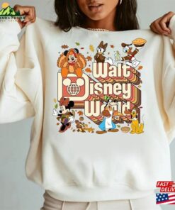 Vintage Mickey And Friends Thanksgiving T Shirt Walt Disney World Fall T Shirts Matching Family Hoodie Classic 4