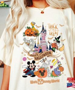 Vintage Mickey And Friends Walt Disney World Trick Or Treat Halloween 2023 Comfort Colors Shirt Hoodie Unisex