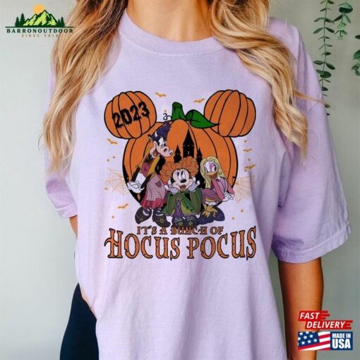 Vintage Mickey Friends Hocus Pocus Halloween Shirt Just A Bunch Of Unisex Hoodie