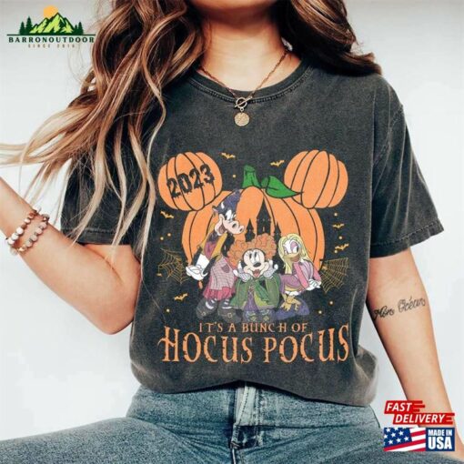 Vintage Mickey Friends Hocus Pocus Halloween Shirt Just A Bunch Of Unisex Hoodie