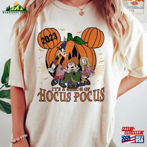 Vintage Mickey Friends Hocus Pocus Halloween Shirt Just A Bunch Of Unisex Hoodie