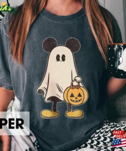 Vintage Mickey Ghost Comfort Colors Shirt Halloween T-Shirt Unisex