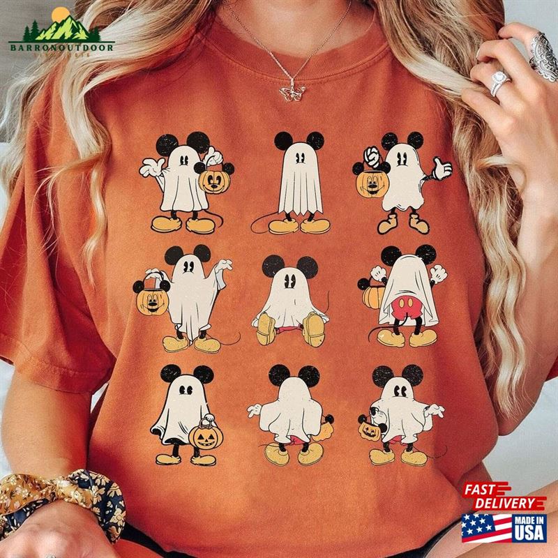 Vintage Mickey Ghost Halloween Shirt Cute Comfort Colors Mickeys Not So Scary T-Shirt Classic Vintage Mickey Ghost Halloween Shirt Cute Comfort Colors Mickeys Not So Scary T-Shirt Classic