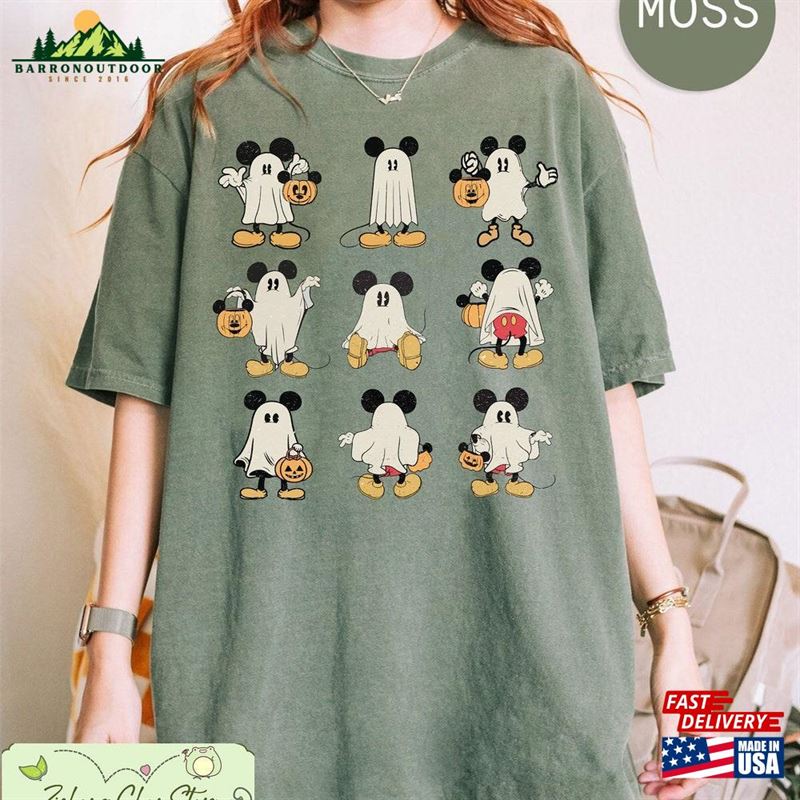 Vintage Mickey Ghost Halloween Shirt Cute Comfort Colors Mickeys Not So Scary T-Shirt Classic Vintage Mickey Ghost Halloween Shirt Cute Comfort Colors Mickeys Not So Scary T-Shirt Classic