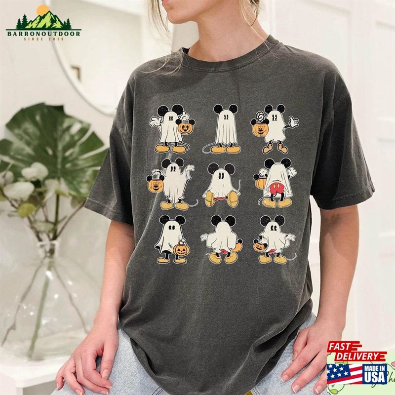 Vintage Mickey Ghost Halloween Shirt Cute Comfort Colors Mickeys Not So Scary T-Shirt Classic Vintage Mickey Ghost Halloween Shirt Cute Comfort Colors Mickeys Not So Scary T-Shirt Classic