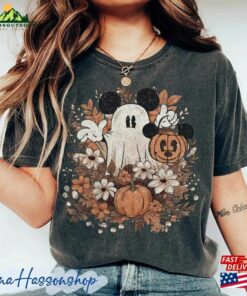 Vintage Mickey Ghost Shirt Halloween Pumpkins Comfort Colors Disney Spooky Sweatshirt Classic Hoodie