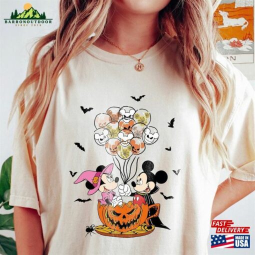 Vintage Mickey Halloween Shirt Balloon Minnie And Friends T-Shirt Classic