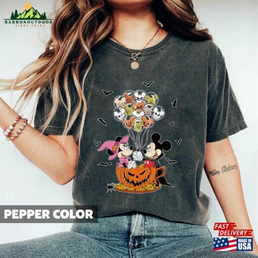 Vintage Mickey Halloween Shirt Balloon Minnie And Friends T-Shirt Classic