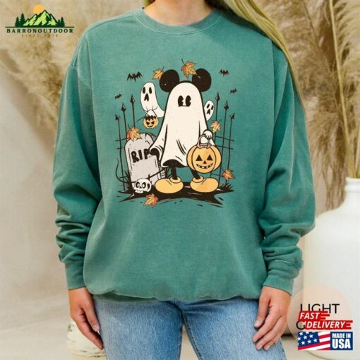 Vintage Mickey Halloween Shirt Ghost Sweatshirt Disney Classic