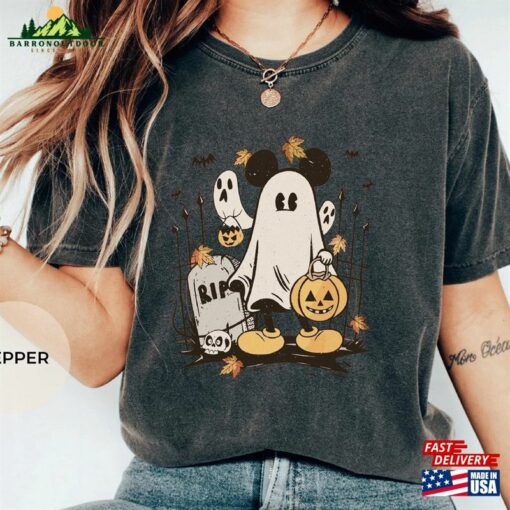 Vintage Mickey Halloween Shirt Ghost Sweatshirt Disney Classic