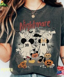 Vintage Mickey Minnie Halloween Comfort Colors Shirt Nightmare On The Main Street Disney Classic Unisex