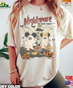 Vintage Mickey Minnie Halloween Shirt Nightmare On The Main Street Disney Classic T-Shirt