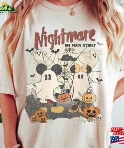 Vintage Mickey Minnie Halloween Shirt Nightmare On The Main Street Disney Classic Unisex