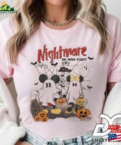 Vintage Mickey Minnie Halloween Shirt Nightmare On The Main Street Disney Sweatshirt Classic
