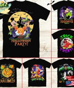 Vintage Mickey Minnie Halloween Shirt Nightmare On The Main Street Disney T-Shirt Unisex