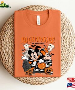 Vintage Mickey Minnie Halloween Shirt Nightmare On The Main Street Disney Unisex Sweatshirt