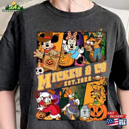 Vintage Mickeyworld 1928 Halloween Shirt Mickey And Friends Mummy Trip Hoodie Classic