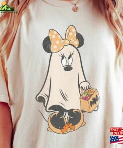 Vintage Minnie Ghost Halloween Comfort Color Shirt Mickey’s Not So Scary Hoodie Classic