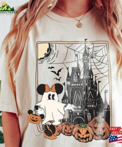 Vintage Minnie Ghost Halloween Comfort Colors Shirt Magic Kingdom Disney Castle T-Shirt Hoodie