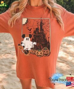 Vintage Minnie Ghost Halloween Comfort Colors Shirt Magic Kingdom Disney Castle T-Shirt Hoodie
