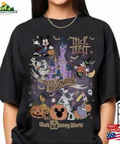 Vintage Retro Disney Halloween 2023 Trick Or Treat Comfort Colors Tee Mickey Walt World Magic Kingdom L13prp Sweatshirt T-Shirt