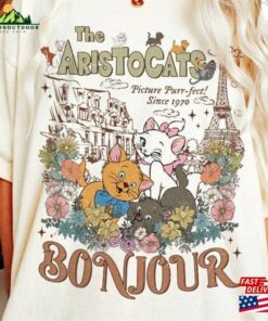 Vintage Retro Disney The Aristocats Bonjour Shirt Cat Lovers Gift Marie Toulouse Berlioz T-Shirt Classic