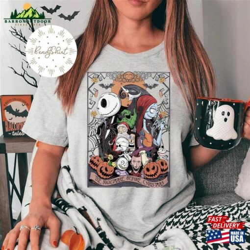 Vintage Retro Halloween The Nightmare Before Christmas Shirt Jack And Sally Oogie Boogie Bash 2023 Party Unisex T-Shirt