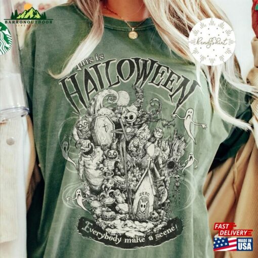 Vintage Retro Halloween The Nightmare Before Christmas Shirt This Is Everybody Make A Scene Hoodie Sweatshirt