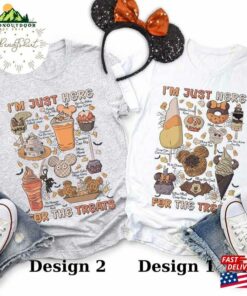 Vintage Retro I’m Just Here For The Treats Shirt Disney Snacks Halloween Hoodie Unisex
