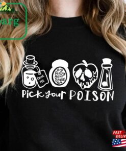 Vintage Retro Pick Your Poison Disney Halloween Comfort Colors Shirt Disneyland Villain T-Shirt Sweatshirt