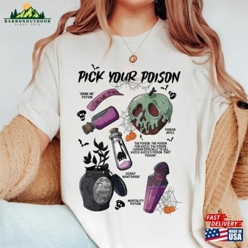Vintage Retro Pick Your Poison Disney Halloween Shirt Disneyland Villain Villains Classic T-Shirt