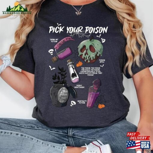 Vintage Retro Pick Your Poison Disney Halloween Shirt Disneyland Villain Villains Classic T-Shirt