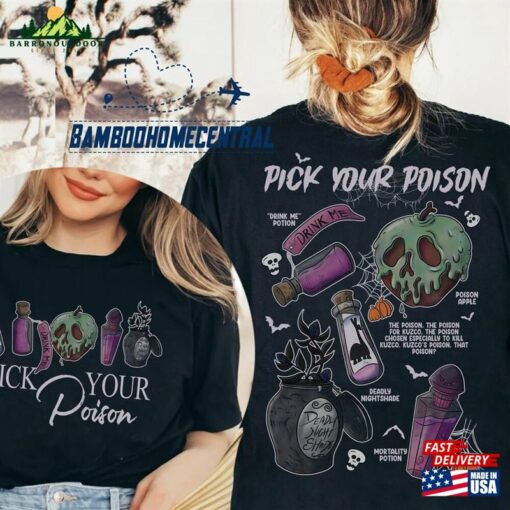 Vintage Retro Pick Your Poison Disney Halloween Shirt Villain Villains Hoodie Sweatshirt