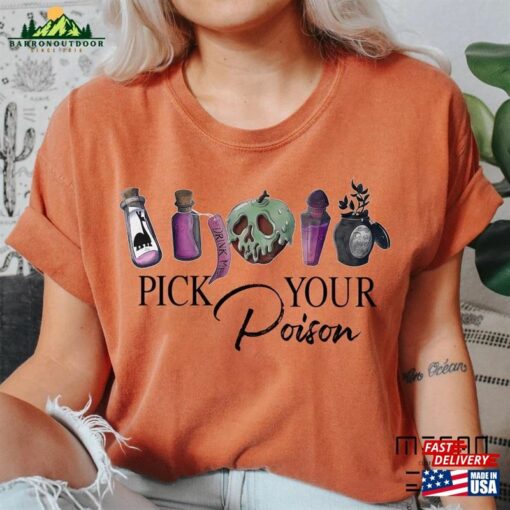 Vintage Retro Pick Your Poison Disney Halloween Shirt Villain Villains T-Shirt Sweatshirt