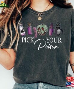 Vintage Retro Pick Your Poison Disney Halloween Shirt Villain Villains T-Shirt Sweatshirt