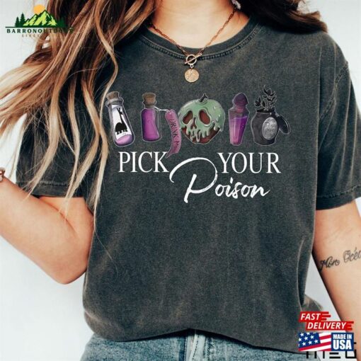 Vintage Retro Pick Your Poison Disney Halloween Shirt Villain Villains T-Shirt Sweatshirt