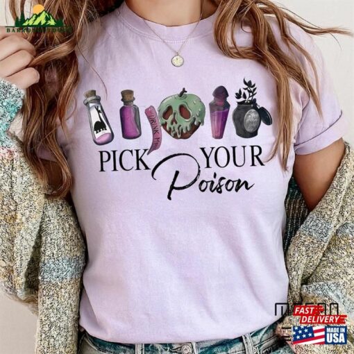 Vintage Retro Pick Your Poison Disney Halloween Shirt Villain Villains T-Shirt Sweatshirt