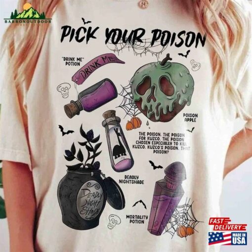 Vintage Retro Pick Your Poison Disney Halloween Shirt Villains Classic T-Shirt