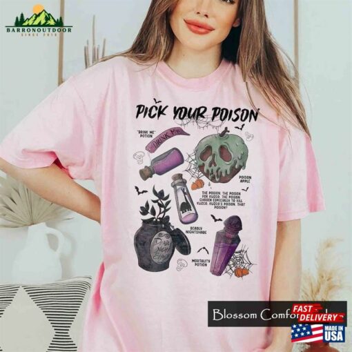 Vintage Retro Pick Your Poison Disney Halloween Shirt Villains T-Shirt Unisex